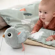 Jucarie de plus cu clopotel Tumbler Done by Deer Birdee Blue