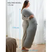 Perna gravide Momcozy Jersey Fabric Light Grey