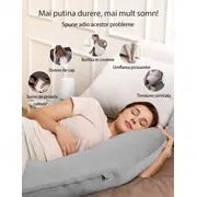 Perna gravide Momcozy Jersey Fabric Light Grey