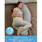 Perna gravide Momcozy Jersey Fabric Light Grey