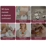 Pompa de san Momcozy Hands-free M5 Grey