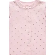 Salopeta bebe roz tip pijama bumbac moale cu capse overall trpb0105