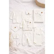 Set bebelusi premium 10 piese bumbac organic, 0-3 luni trpb0111