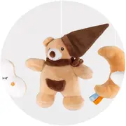 Carusel muzical pentru patut cu proiector Chipolino Bear HUBMILD02310BEA