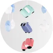 Carusel muzical pentru patut cu proiector Chipolino Cars HUBMILD02308CAR