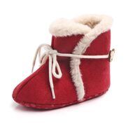 Cizmulite imblanite rosii - warm baby boots chd0812-1-ci1