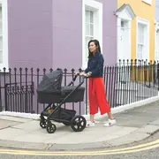 Joie - carucior pentru copii multifunctional 3 in 1 chrome dlx toffee (carucior chrome dlx + landou toffee + scoica i-snug toffee) bbbt1201gbtof000