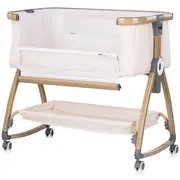 Patut co-sleeper Chipolino Charisma cu laterala culisanta cashmere wood HUBKOSCA0264CA