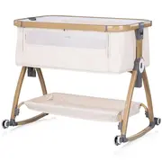 Patut co-sleeper Chipolino Charisma cu laterala culisanta cashmere wood HUBKOSCA0264CA