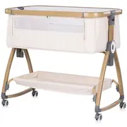 Patut co-sleeper Chipolino Charisma cu laterala culisanta cashmere wood HUBKOSCA0264CA