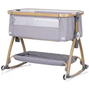 Patut co-sleeper Chipolino Charisma cu laterala culisanta platinum wood HUBKOSCA0262PL