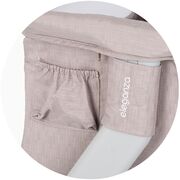 Patut co-sleeper Chipolino Eleganza cu laterala culisanta tiramisu HUBKOSEL0252TR