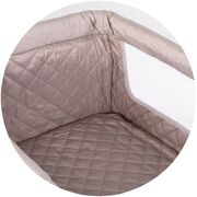 Patut co-sleeper Chipolino Eleganza cu laterala culisanta tiramisu HUBKOSEL0252TR