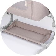 Patut co-sleeper Chipolino Eleganza cu laterala culisanta tiramisu HUBKOSEL0252TR