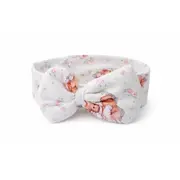 Salopeta bebe fetite cu volane bumbac set cu bentita imprimeu ursulet  trpb0126