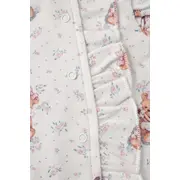 Salopeta bebe fetite cu volane bumbac set cu bentita imprimeu ursulet  trpb0126