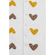 Set bebelus unisex 3 piese bumbac ribat cu inimioare bluza pantaloni caciula trpb0158