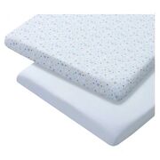 Set doua cearceafuri, blue, cu elastic 140 cm x 70 cm Clevamama 3366 SUPclvm_3366