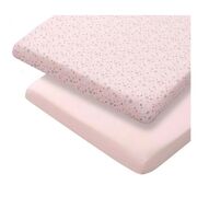 Set doua cearceafuri, roz, cu elastic 140 cm x 70 cm Clevamama 3365 SUPclvm_3365