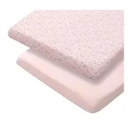 Set doua cearceafuri, roz, cu elastic 140 cm x 70 cm Clevamama 3365 SUPclvm_3365