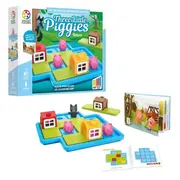 Smart games - three little piggies - deluxe, joc de logica cu 48 de provocari, 3+ ani, editie lb. romana - okesg023ro