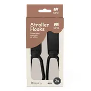 Carlige Universale din piele ecologica pentru Carucior, Set 2, Negru