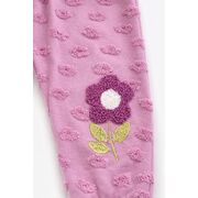 Set bebe fetita 2 piese mov bluza cu guler brodat pantaloni comozi trpb0181