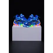 Adidasi cu luminite pentru baietei - masinuta albastra super led adled-1-2