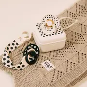 Bibs - cutie multifunctionala pentru depozitare suzete, studio collection polka dots, ivory black bbb420034216