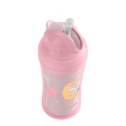 Cana cu pai 220 ml, Moony me Pink, Kikka Boo