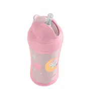 Cana cu pai 220 ml, Moony me Pink, Kikka Boo