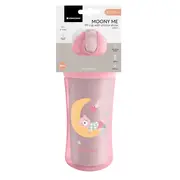 Cana cu pai 220 ml, Moony me Pink, Kikka Boo