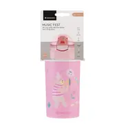 Cana cu pai si curea 450 ml Music Fest Pink, Kikka Boo