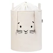 Cos Premium Fluffy Toy Boucle Rabbit, 43 litri, pliabil cu manere rezistente, Cream