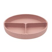 Farfurie compartimentata cu baza cu ventuza pentru bebelusi 600 ml, Blush