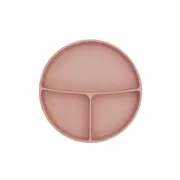 Farfurie compartimentata cu baza cu ventuza pentru bebelusi 600 ml, Blush