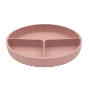 Farfurie compartimentata cu baza cu ventuza pentru bebelusi 600 ml, Blush