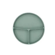 Farfurie compartimentata cu baza cu ventuza pentru bebelusi 600 ml, Sage Green