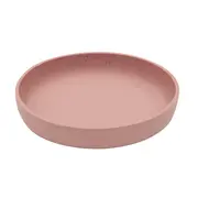 Farfurie pentru bebelusi din silicon alimentar 400ml, Platinum Sage Blush