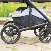 Joie - carucior pentru copii multifunctional 3 in 1 chrome 2 raven  (carucior chrome 2 raven + landou chrome raven+ scoica i-snug raven) bbbt1201jarvn000