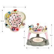 Milly Mally Centru de Activitati 360&deg;, Scaun Rotativ, Inaltime Reglabila, Twist Pastel Dots