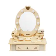 Milly Mally Masuta de Machiaj Copii, Oglinda LED & Accesorii, Elly Natural