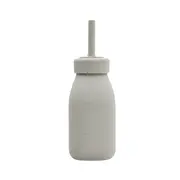 Pahar din silicon cu pai pentru baut independent, 200 ml, Platinum Sand