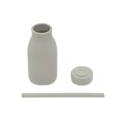 Pahar din silicon cu pai pentru baut independent, 200 ml, Platinum Sand