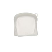 Punga alimentara din silicon reutilizabila, etansa si multifunctionala, 600 ml, Platinum Sand