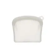 Punga alimentara din silicon reutilizabila, etansa si multifunctionala, 600 ml, Platinum Sand