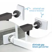 Set 4 Protectii Perete pentru Poarta Siguranta Copii, SIPO, Anti-Alunecare, Universale, Alb