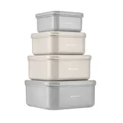 Set 4 cutii pentru pranz, Kitty Cat Grey, Kikka Boo