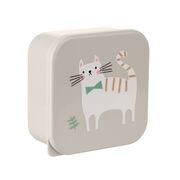 Set 4 cutii pentru pranz, Kitty Cat Grey, Kikka Boo