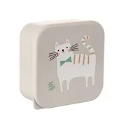 Set 4 cutii pentru pranz, Kitty Cat Grey, Kikka Boo
